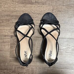 Black Crisscross Slingback Heels by AVIA